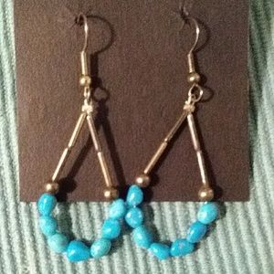 Earrings Boutique Tourquise Hoop SSterling Silver